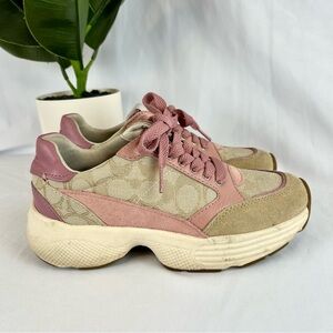 COACH Tech Runner Monogram and Pink Women's Shoe Size 5